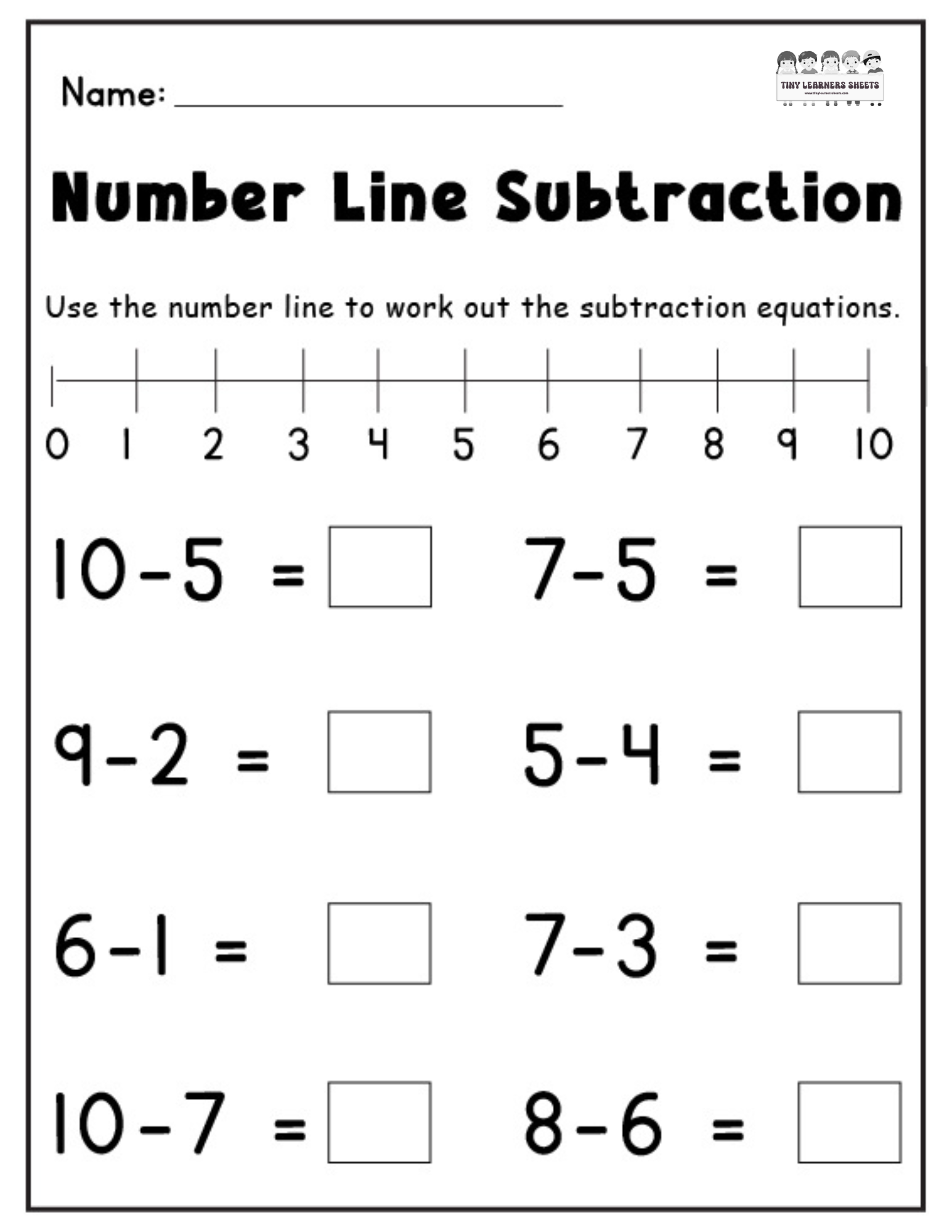 Number Line Subtraction